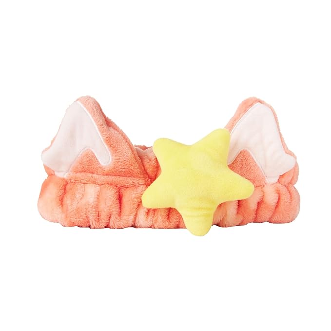 The Crème Shop 3D Teddy Headyband™ - Plush SPA Headband with Stretchy Elastic Band for Comfortable Fit - Ideal for Hair Control during Beauty and Skincare Routines (RED PANDA)