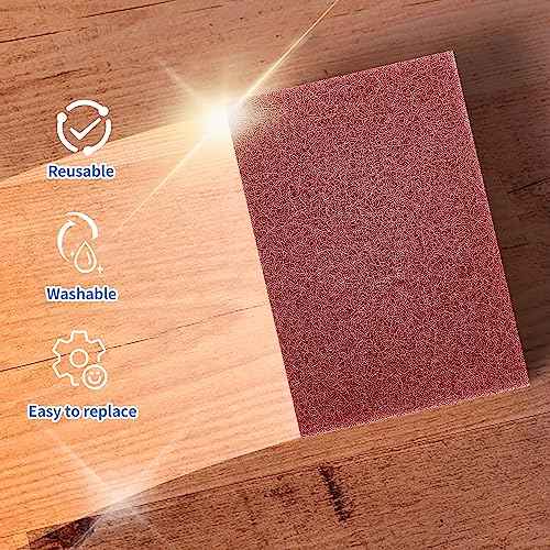 Hand Pads 7447 Industrial Scuff Pad Automotive Reusable Household Abrasive Hand Pads Heavy Duty Scrub Pad Scuffing Scouring Sanding Surface Preparation of Woodworking 4¡¯¡¯x3¡¯¡¯