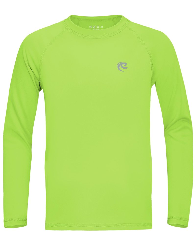 Boys UPF 50+ Swim Shirt Long Sleeve, 1 or 2 Pack UV Sun Protection Rash Guard, Youth Kids SPF Water Shirts for Beach Surf