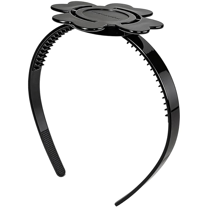 Graduation Cap Headband Insert Black - Original Four Leaves Clover - Secure Your Grad Cap on Curly, Natural Hair, Braids, Locs, Twists and Straight Hair