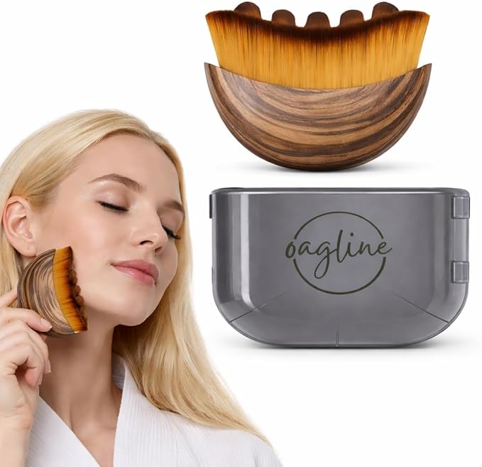Lymphatic Contour Face Brush for Face and Neck, Soft Bristle Drainage Brush for Jawline Sculpting, Skin Tightening and Facial Massage