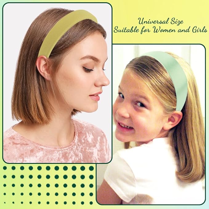AHONEY 7 Pack Green Headbands for Women Headbands Trendy Non Slip Hairbands Cute Hair Accessories Multi-style Headband Pack