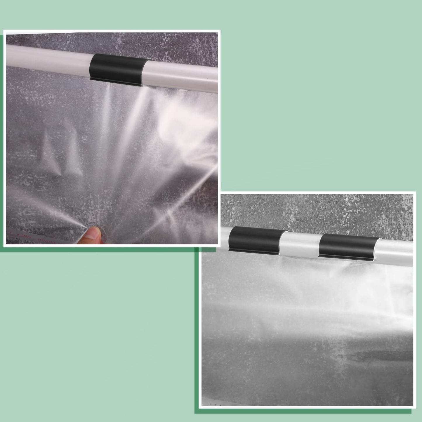 Jetec 32 Pcs PVC Pipe Clips Pool Cover Clamps for Above Ground Pool Greenhouses, Row Covers, Garden, Shelters, Bird Protection, 2.4 Inch Long(for 3/4 Inch PVC Pipe,Black)