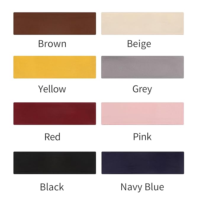 Fishinsea 8 Pack Sport Headbands for Women, Elastic Soft Fabric Non-Slip Hair Bands Hair Warp for Daily Workout Yoga Running Sports, Combo 7