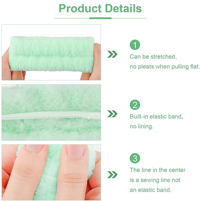 Chanaco Face Wash Headband & Wrist Bands for Washing Face - Funny Gifts for Women & Cute Hair Accessories for Girls