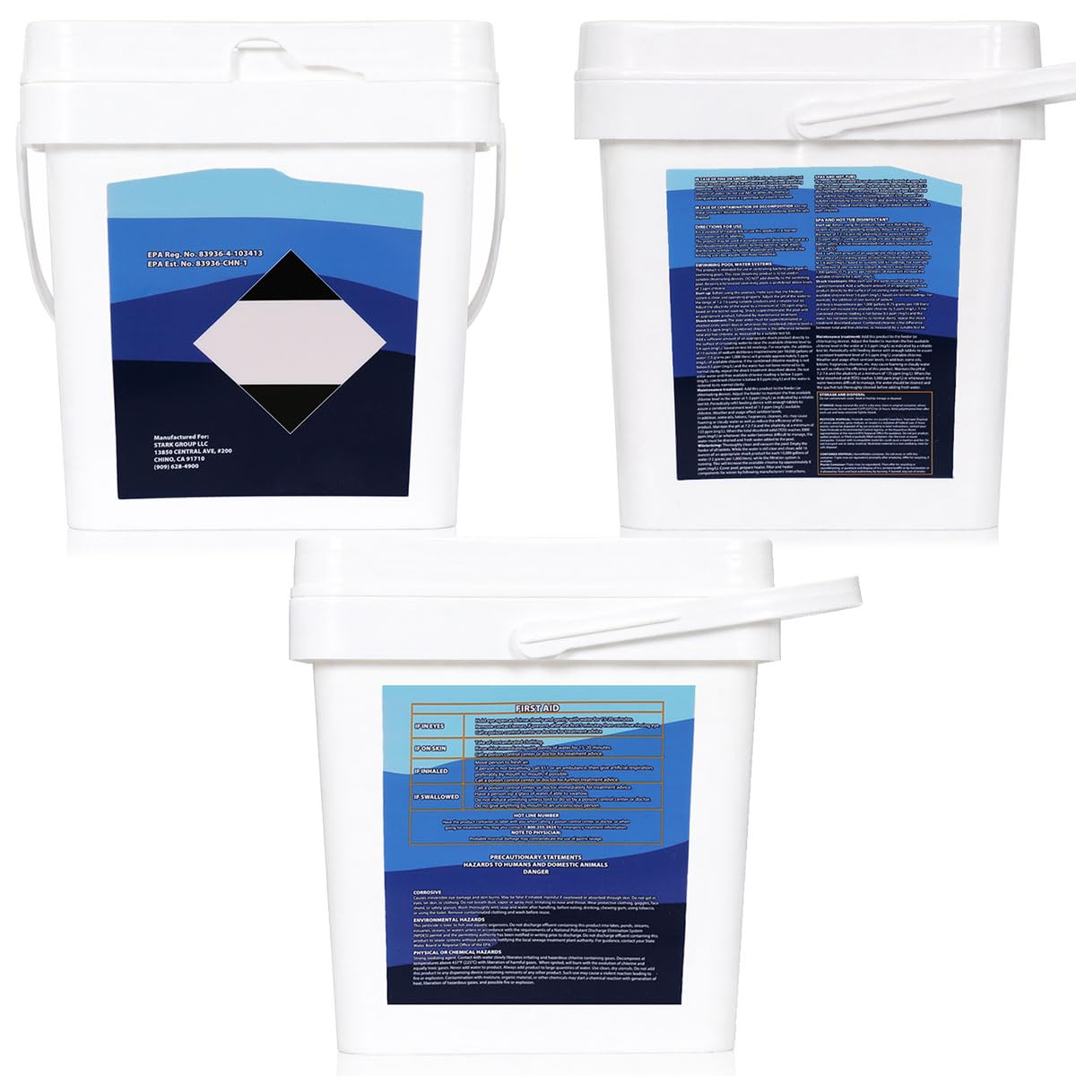 Xtremeclear 3-Inch Chlorine Tablets 99% Pure Tri-Chlor for Swimming Pools Above Ground, InGround, Spa, Hot Tub 10lbs Bucket - Individually Wrapped Stabilized Sanitizer Slow Dissolving