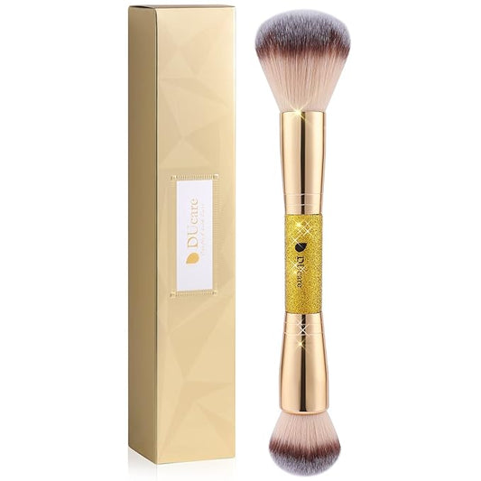 DUcare Dual-Ended Cream + Powder Brush, Two-in-One Foundation Makeup Brush For Creating A Gorgeous, Airbrushed-looking Complexion, Vegan & Cruelty-free