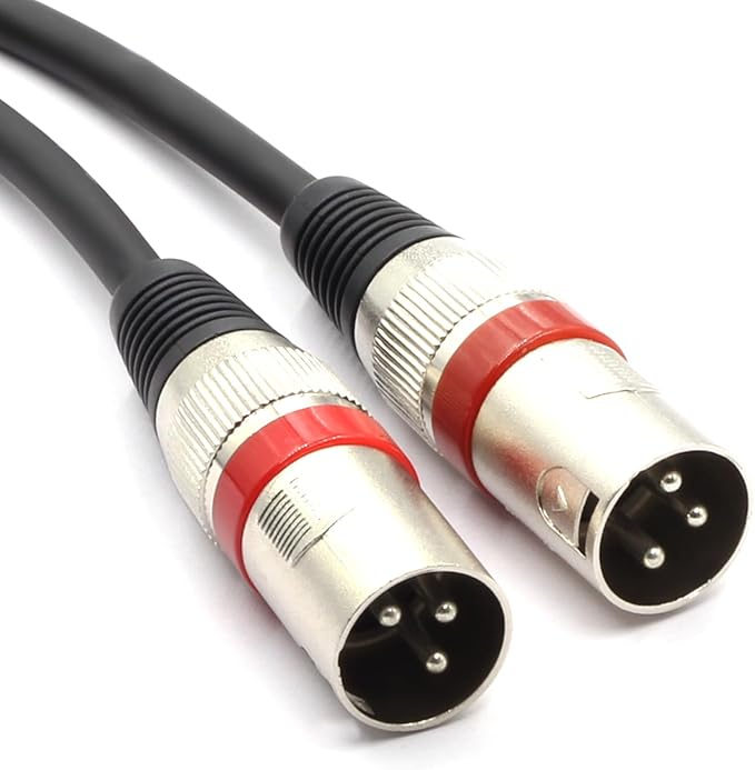 SiYear XLR Splitter Balanced Cable - XLR Male to Dual Female 3 Pin Patch Y Cable Microphone Splitter Cord Audio Adapter 50CM (2PACK)