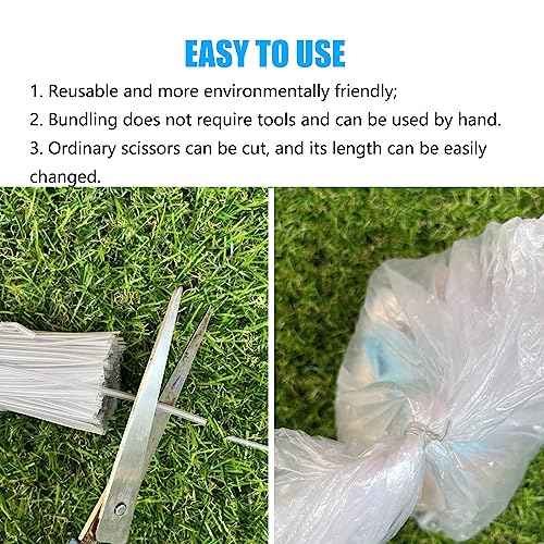 500 Pack 6 Inch Clear Plastic Twist Ties - Reusable Twisty Ties for Cords, Garbage Bags, Gardening and More - Durable, Flexible and Coated for Long-Lasting Use