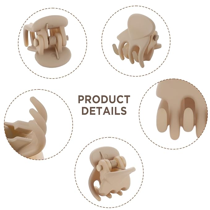 Small Hair Clips, Funtopia 72 Pcs Mini Matte Hair Claw Clips for Women Girls, Cute Small Claw Clips for Thin Hair, 8 Colors Tiny Hair Clips for Short Hair
