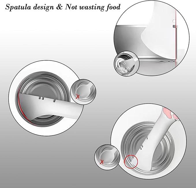 Sheldamy Silicone Pet Food Spoon, Cat Food Can Opener Paw, Wet or Dry Food Short Spoon for Cat Dog With Mini Spatula