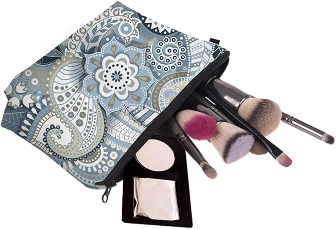 Deanfun Makeup Case Small, Cosmetic Zipper Bag Waterproof for Purse Mini, Women Cute Traveling Accessories Pouch for Ladies Thanksgiving Christmas Gifts(Mandala D2-51559)