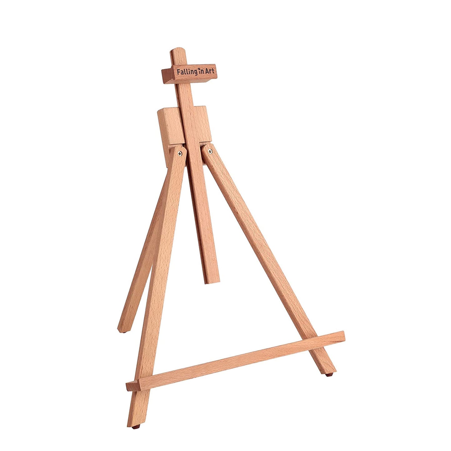 Falling in Art Beechwood 25" Tabletop Easel Display Stand for Painting - Holding Canvas Up to 22 1/2 Inches High, A-Frame Artist Tripod with Rubber Feet, Portable Photo and Sign Holder