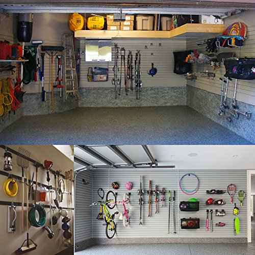 Garage Storage Jumbo Arm Hook Heavy Duty Wall Mount Organizer Utility Garden Hanger with EVA Protector, 6 Pcs 15" Kayak Storage Hooks