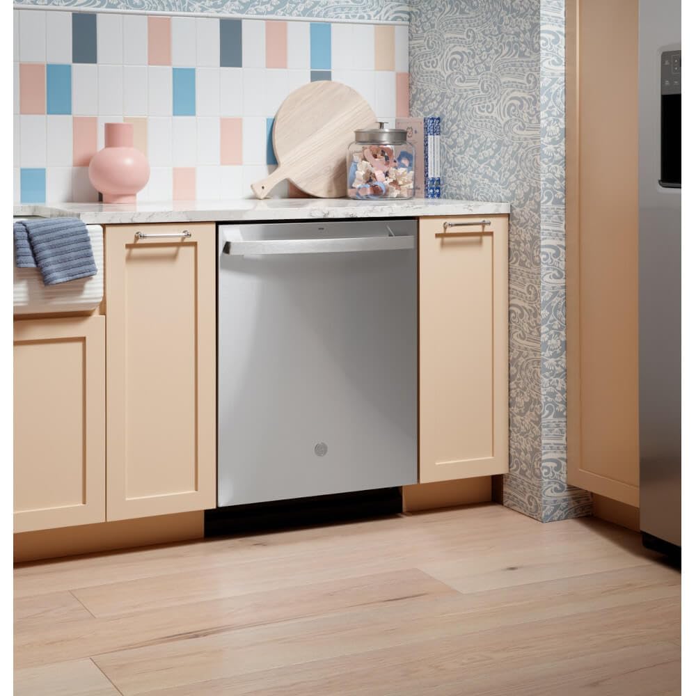 GE GDT650SYVFS 24 in. Top Control Built-in Tall Tub Dishwasher in Fingerprint Resistant Stainless with Dry Boost, 3rd Rack, and 47dBA