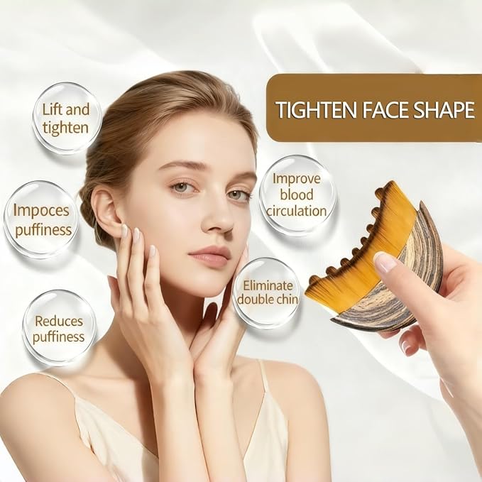 New Lymphatic Contour Face Brush, Dry Brushing Face Brush, Massager for Face, Chin & Jawline Sculpting, Ergonomically Designed to Fit The Skin Precisely and Relieve Fatigue (1pcs)