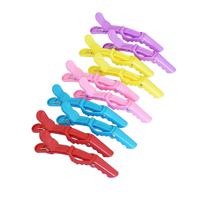 10 Pcs Alligator Hair Clips for Styling Sectioning Hair Clips for Women Wide Teeth Professional for Hair Salon Barber (Mixed Color)