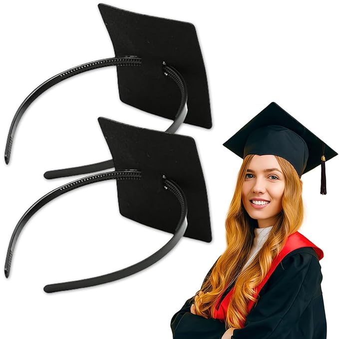 Graduation Cap Headband Insert, Grad Caps Headband Insert, Adjustable, Secures Cap and Keeps Hairstyle, Upgraded Interior Design, Simple and Practical Anti-Fall Hairband for Graduation