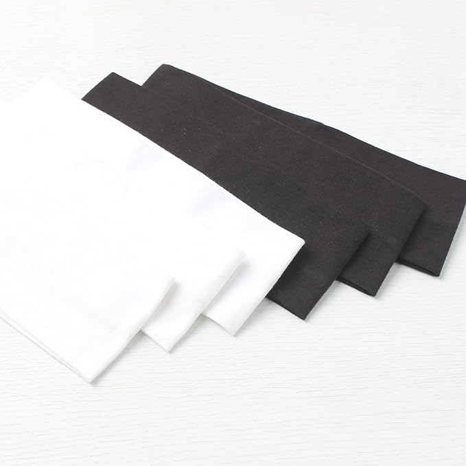 6 Pcs Black White Headbands for Women Hair Cotton Headband Non-slip Stretchy Elastic Head Wrap Holder Hair Accessories