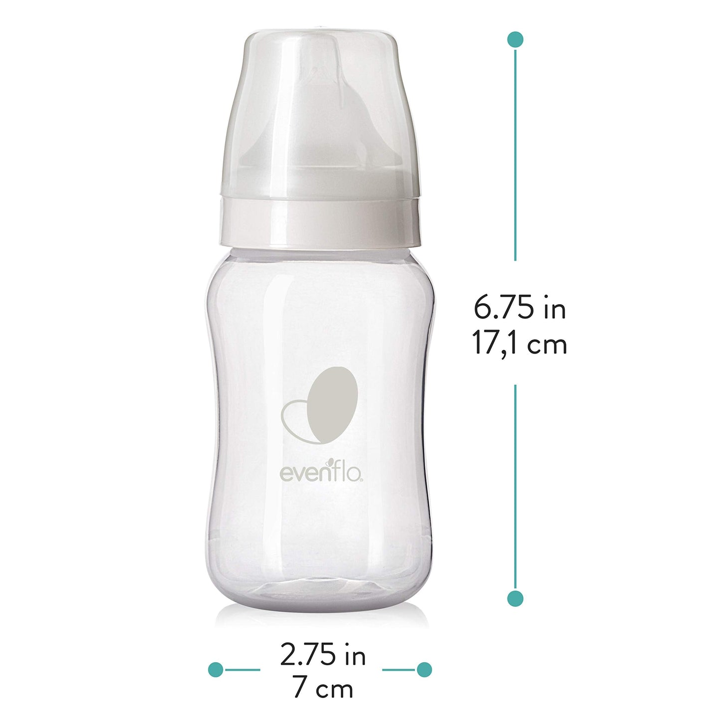 Evenflo Feeding Premium Proflo Venting Balance Plus Wide Neck Baby, Newborn and Infant Bottles - Helps Reduce Colic - 9 Ounce (Pack of 6)