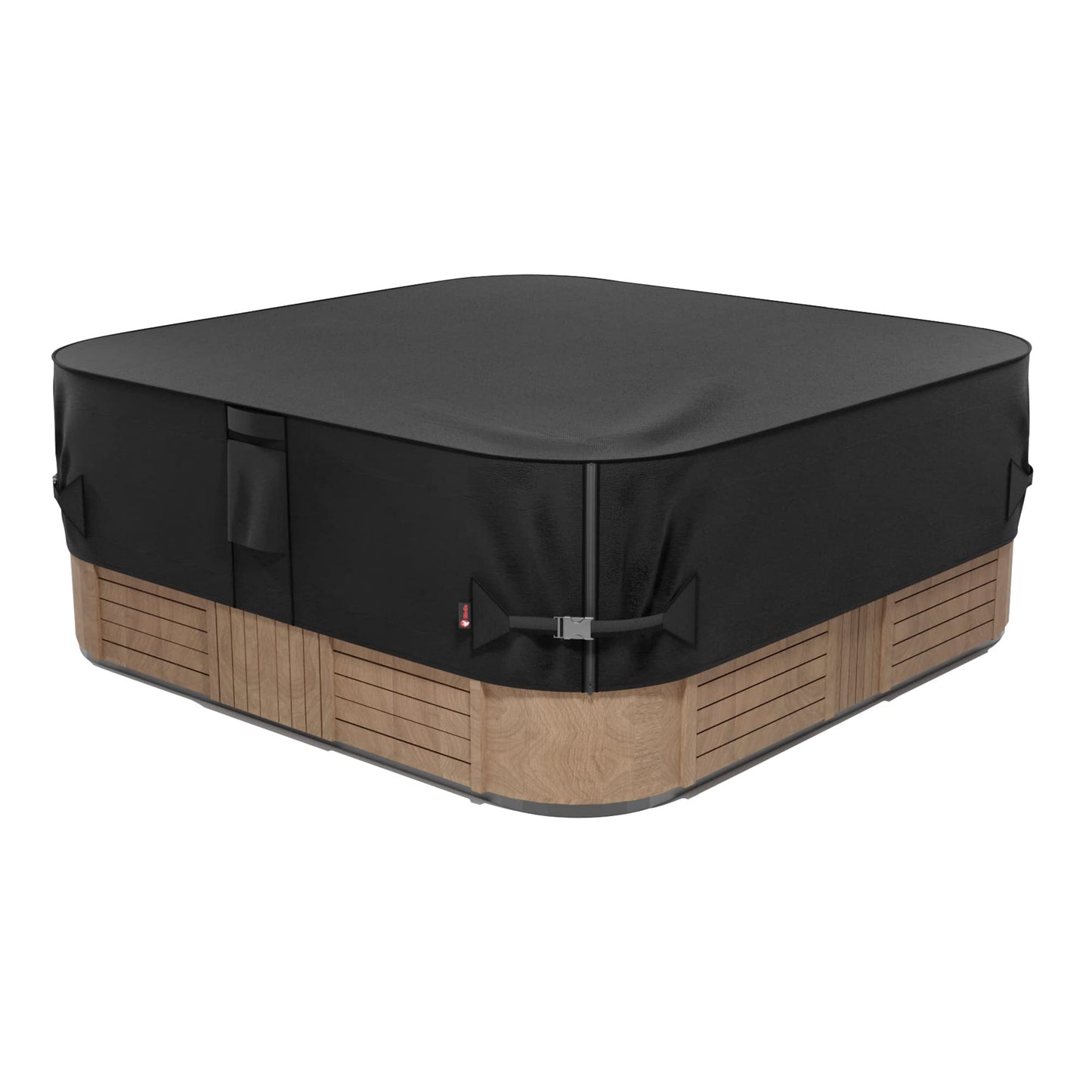 iBirdie Outdoor Waterproof and Weatherproof Hot Tub Cover 90 x 90 inch fit 89 x 89 or 88 x 88 or 87 x 87 Square SPA 600D Heavy Duty Protectors Protective Cover Cap