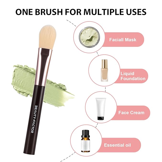 Facial Mask Application BrushÃ¯Â¼ÂSoft Bristle Face Mask Applicator | Skincare Enhancer | Cosmetic Tools with Fiber Brush Head for Mud, Clay Mask, DIY, Gels, Modeling Mask, Body Lotion, and BB Cream
