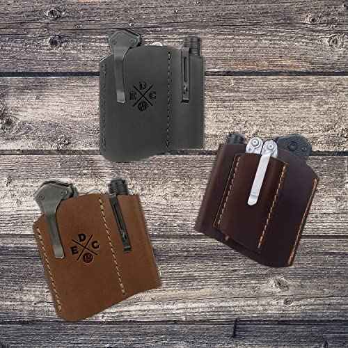 Pocket Organizer, Everyday Carry Pocket Pouch fits 3 Tools Including Knives, Multitools, Flashlight. American Leather. EDC Tool Pouch Carrier