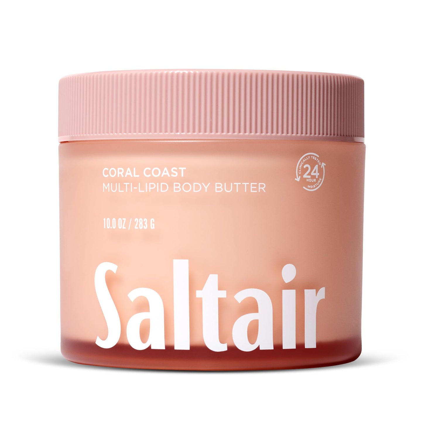 Saltair Multi-Lipid Body Butter – Hydrating 24-Hour Moisture – Body Cream for Soft Skin & Barrier Support – Ceramides, Coconut Oil & Shea Butter for Dry Skin Care – Coral Coast, 10oz