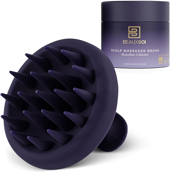 Silicone Shampoo Brush & Scalp Exfoliator - Hair Massager for Growth, Scalp Scrubber & Dandruff Brush (Soft)