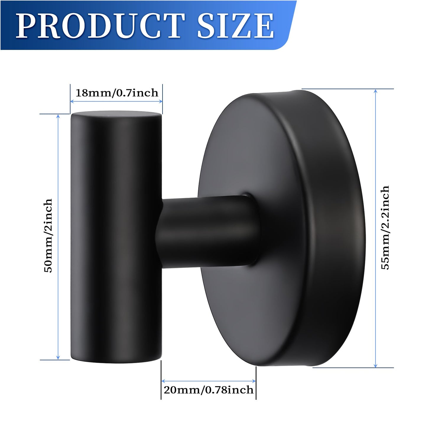 warlve Heavy Duty Reusable Suction Cup Hooks for Shower - No Drill Bathroom/Glass/Mirror/Tiles & Metal and Smooth Non-Porous Surfaces for Towels, Robes, Loofahs(4, Matte Black)