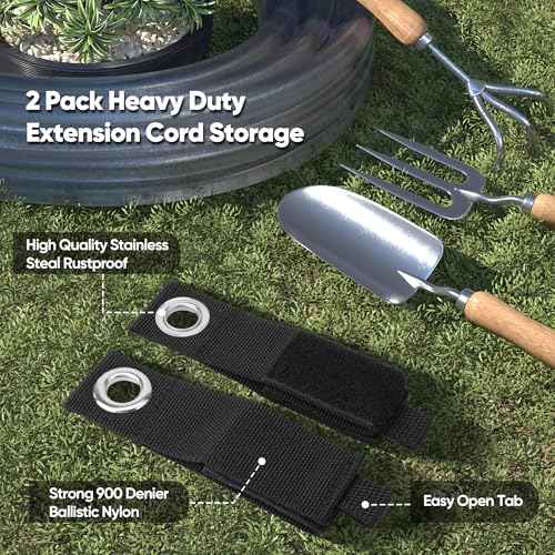 Garden Tool Organizer Wall Mount, 32 inches Tool Storage Rack with Adjustable Hooks, 600lbs Adjustable Heavy Duty Metal Hooks, Yard Shed Rack Holder System Hanging Rake Broom Mop Snowboard, Men Gift