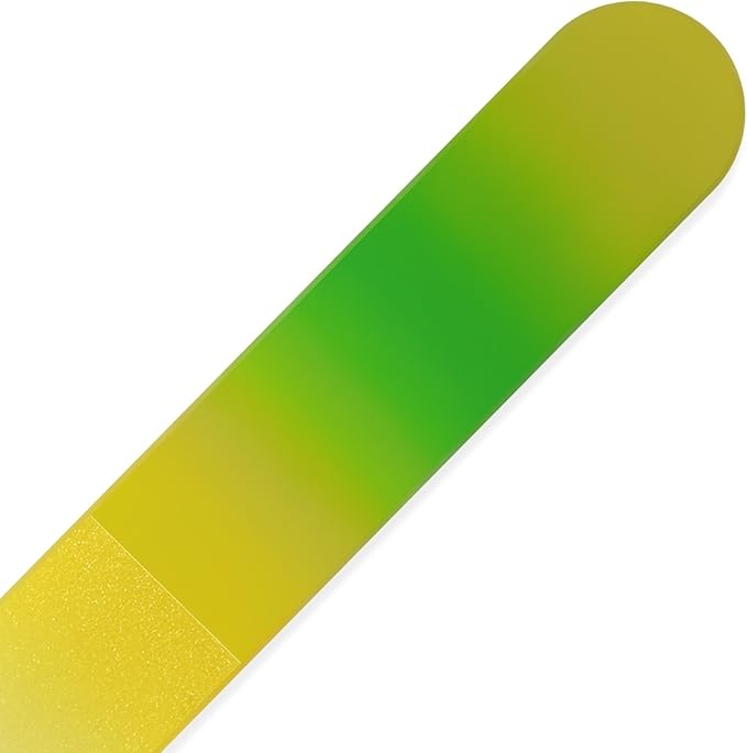 Mont Bleu Rainbow Crystal Nail File in Black Pouch - Czech Tempered Glass - Handmade in Bohemia (Czech Republic)