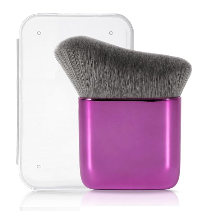 Yoseng Self Tanner Brush for Body & Face - Kabuki Makeup Brush for Self-Tanner,Tanning Mousse,Foundation & Bronzer | Streak-Free Application,Professional Tanning & Body Makeup Tool (Small)