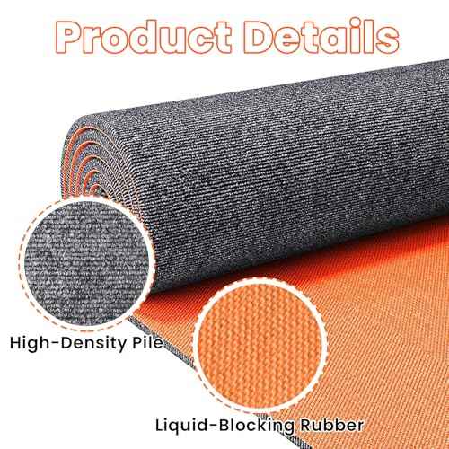 9mm Thickened Under Washing Machine Mat 63" L x 36" W Shock Absorbing Noise Reducing Non-Slip TPE Backing Floor Mat Freely Cut for Refrigerator Washer Dryer Portable Air Conditioner Floor Protection