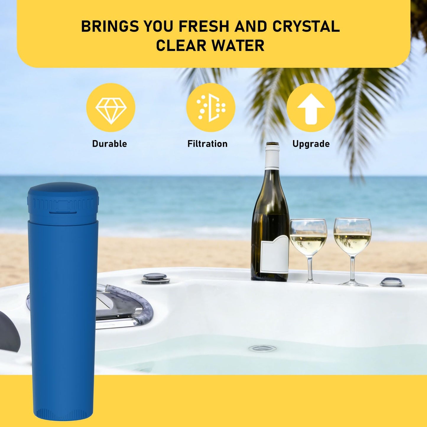 Zomixzo Mineral Cartridge Replacement Compatible with Frog Ease in-Line SmartChlor Mineral Cartridge System for Marquis, Caldera, Artesian & Hot Springs Spas CYA Free, Up to 600 Gallons (2 Pack)