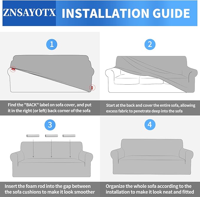 ZNSAYOTX 1 Piece Jacquard Chair Slipcovers for Living Room High Stretch Chair Covers with Arms Anti Slip Pets Friendly Couch Sofa Armchair Cover Furniture Protector (Chair, Peacock Blue)