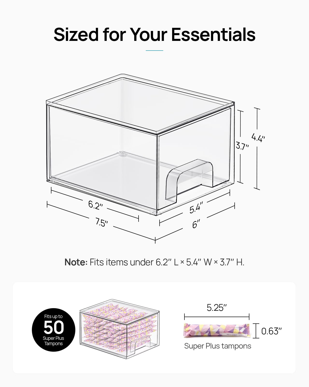 Vtopmart 12 Pack Small Clear Stackable Storage Drawers,Acrylic Bathroom Makeup Organizer,Plastic Storage Bins For Vanity, Undersink, Kitchen Cabinets, Pantry, Home Organization