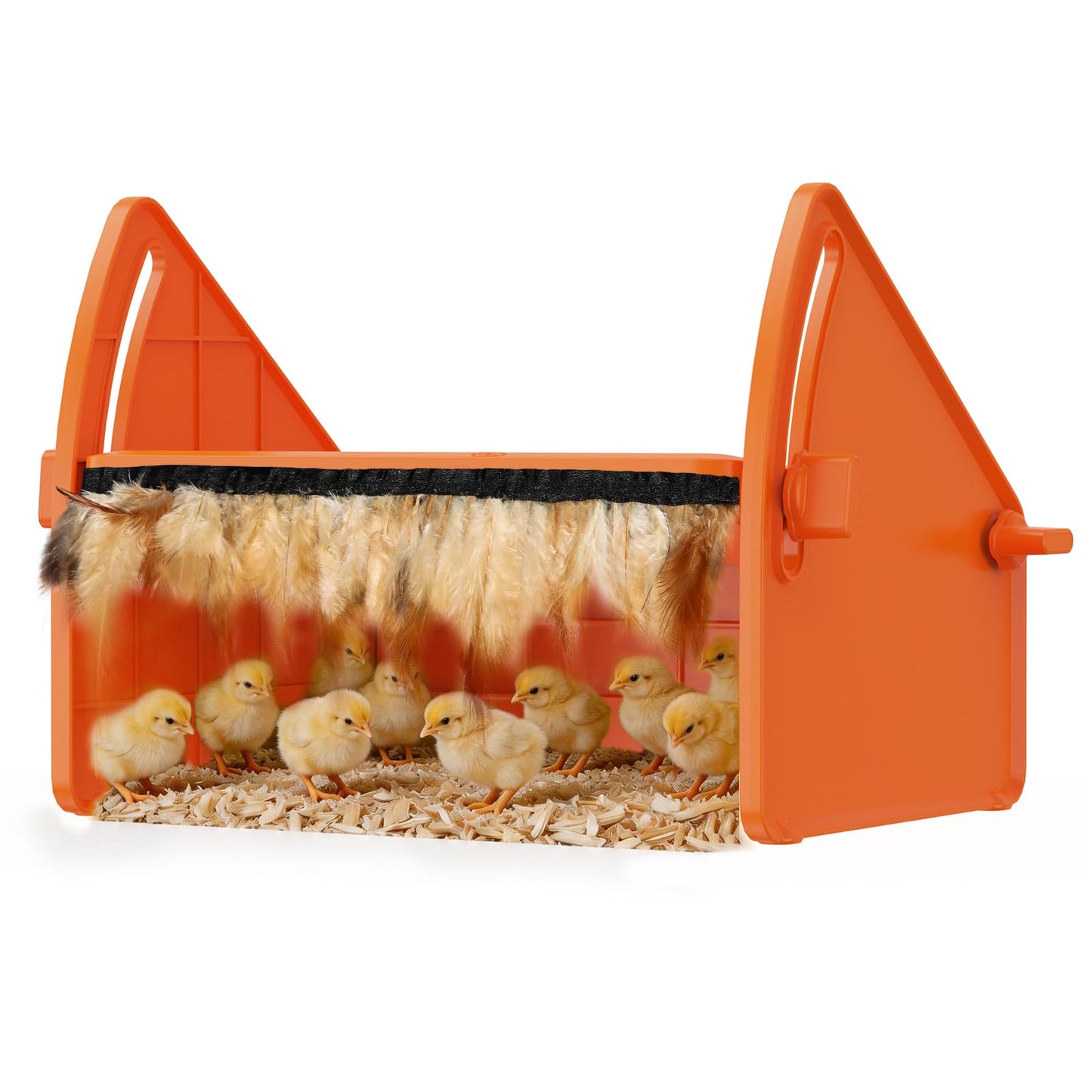 Heating Brooder Plate for Chicks Ducklings, Adjustable 3 Levels Temperature Brooder House for Keeping Poultry Warm(Orange, L)