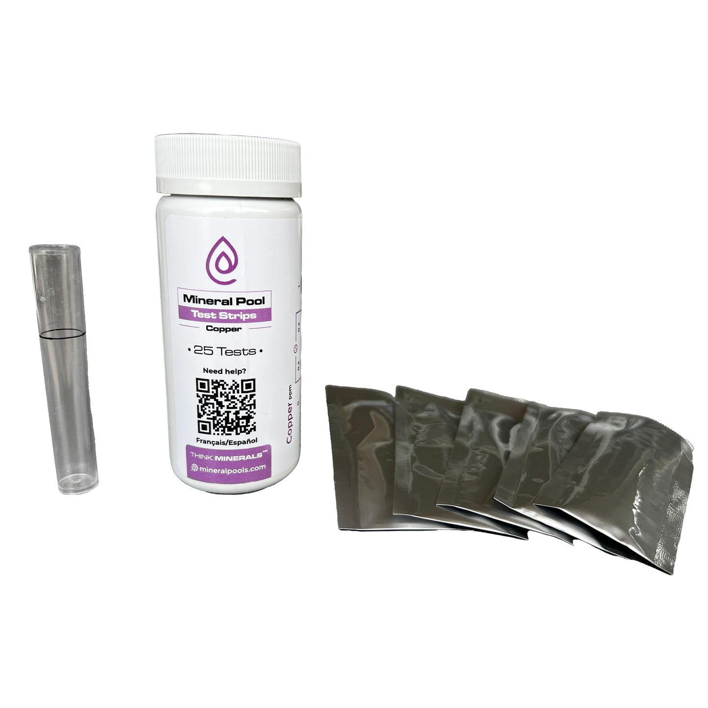 Copper Test Strips for Pool Ionizers, Mineral Cartridges, Copper Sulfate and Copper Algaecides