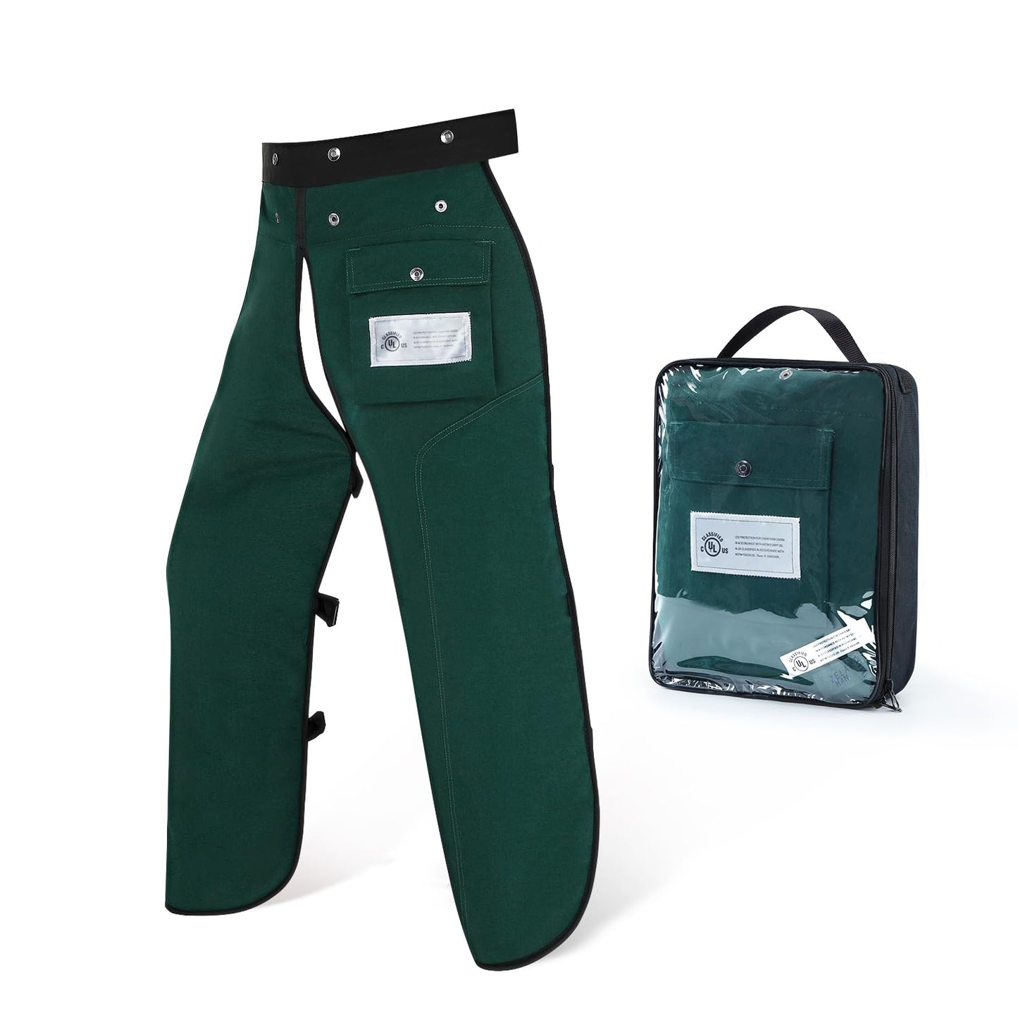 ZELARMAN Chainsaw Chaps Apron 8-Layer Wrap for Men/Women Loggers Forest Workers Protective Chain Saw Pants Adjustable