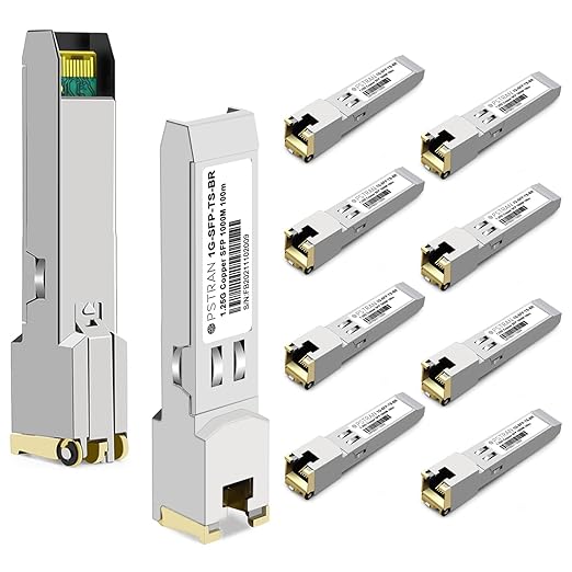 OPSTRAN 1000BASE-T SFP RJ45 Copper Transceiver Module Compatible with Brocade E1MG-TX XBR-000190 100m Cat5e/6 10 Pack