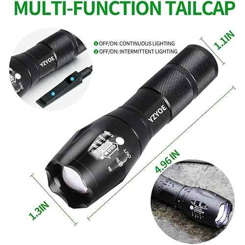 Rechargeable 850NM Infrared Tactical Flashlight, 850 Infrared Hunting Light with Variable Zoom Flashlight, Pig Predator Light with Pressure Switch Universal Picatinny Rail Installation Kit.