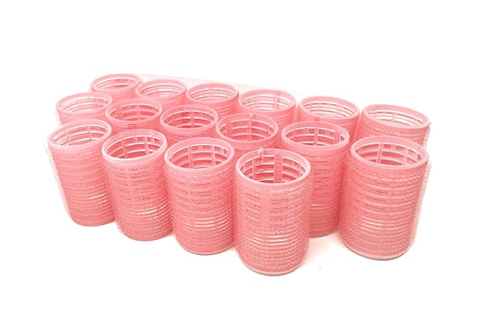 Set of 16 Self Grip Holding Hair Rollers Pro Salon Hairdressing Curlers Great for Fine & Short Hair - Medium Size Self Stick Hair Roller