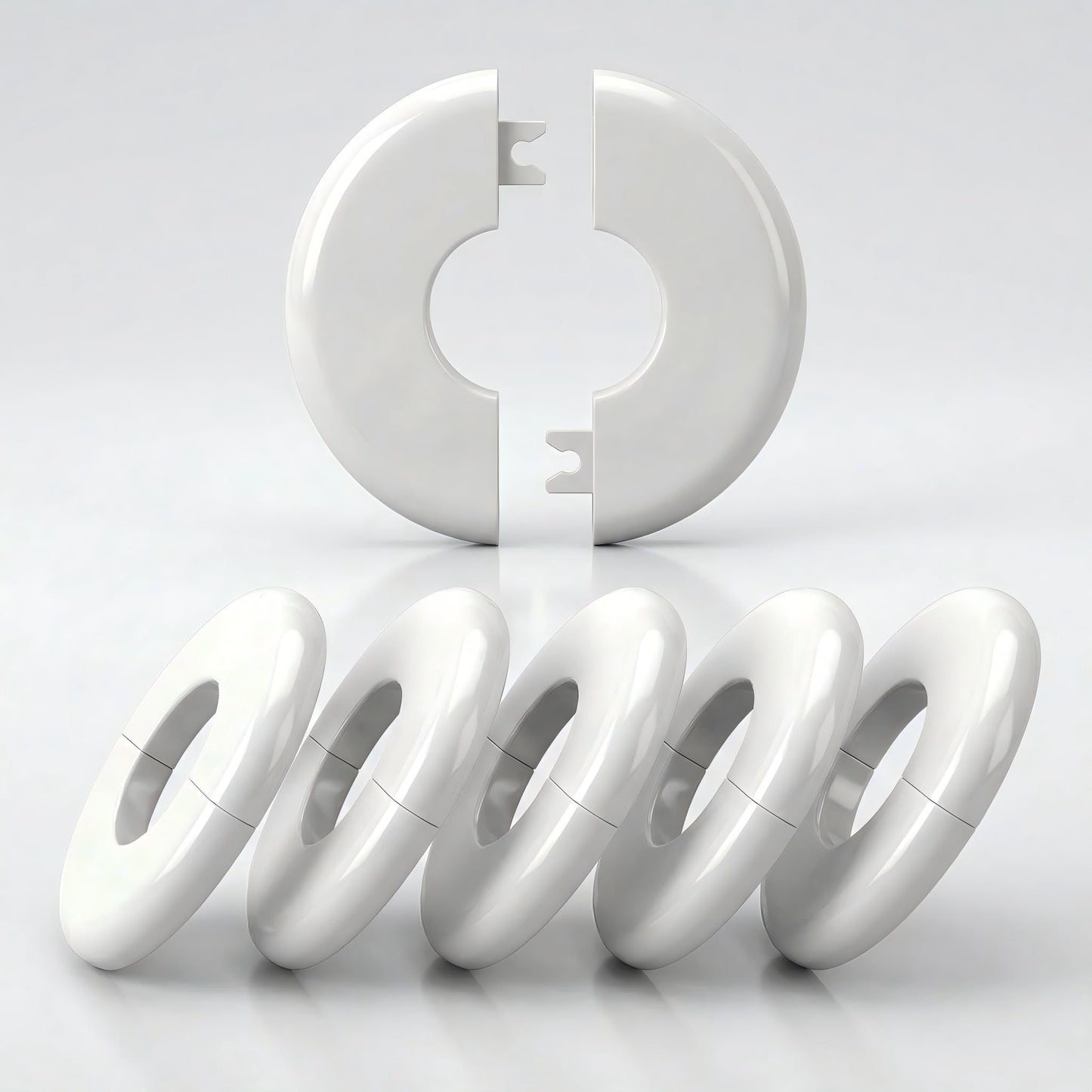 Pool Escutcheon Plates/Pool Ladder Cover Plate/Pool Trim Rings Fits for 1.9" Inner Within Diameter Tubing Pool Handrail&Pool Handrail Covers for Inground Pools/Other Water Pipes etc (6)