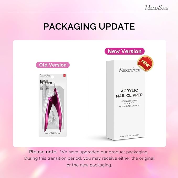 MelodySusie Acrylic Nail Clippers with 15pcs Magnet Sizers, Professional Nail Clippers Cutters for Long Acrylic Gel Nails Tips, Adjustable Stainless Nail Trimmer, Manicure Tool for Salon Home, Plum