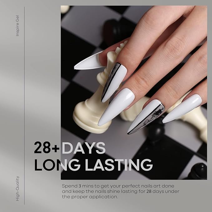 modelones Grey Gel Nail Polish Set 6 Colors, Winter Gray Tone Dark Cloud Stone Seal Iron Fossil Shades Collection Soak Off LED Nail Art Gel Kit Soak Off Manicure Salon DIY Home Gift