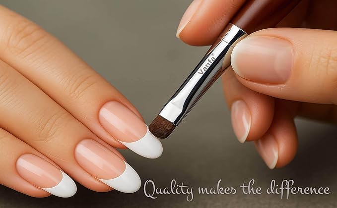 Vanfa French Brush for Nails, Clean up brush for Gel Nail Polish (F14 - Pack of 3)