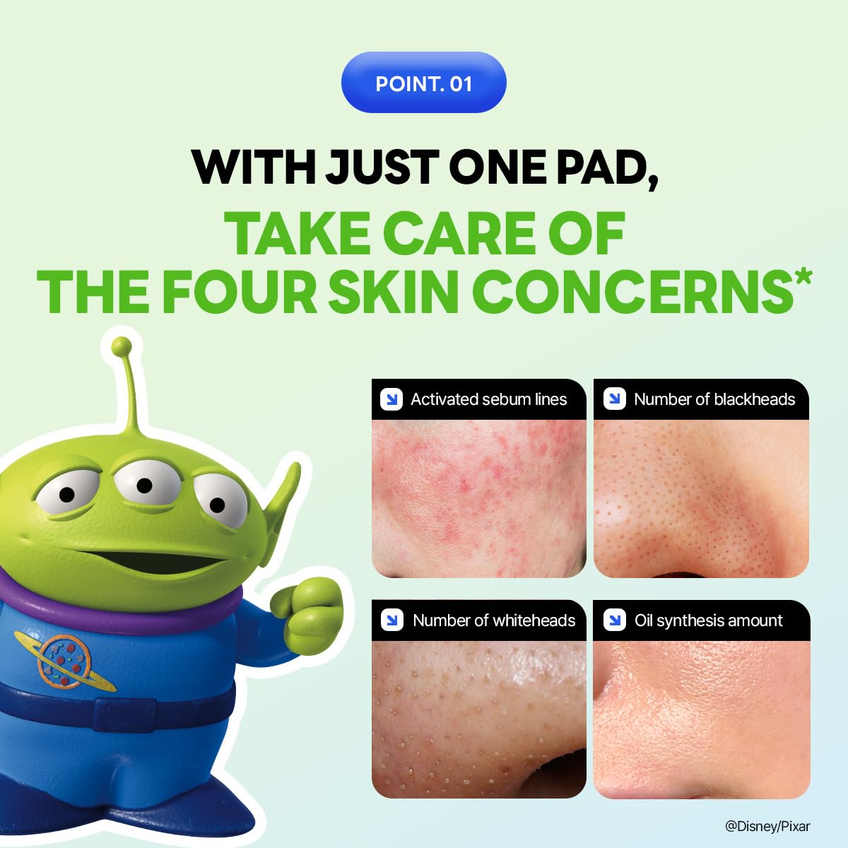 MEDIHEAL Toner Pads [Teatree] Trouble Care - Disney Pixar Edition - Quick Soothing for Sensitive Skin - Lactobacillus Acne Prone Skin - Vegan Face Gauze, Full size 100 + Refill 100 (200 Count)