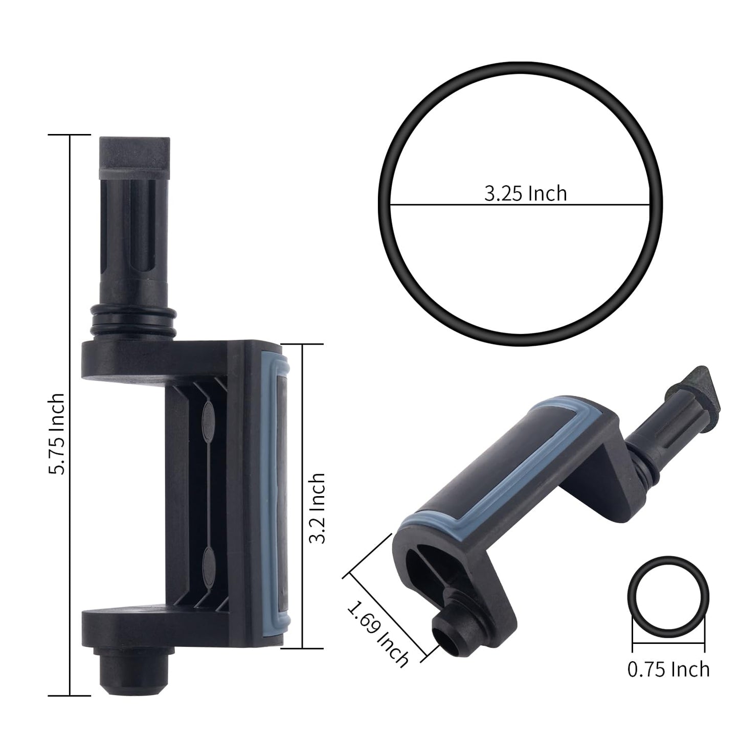 ATIE Pool Diverter Valve Assembly Compatible with Pentair Diverter Valve 270056 for 2 & 3-Way 2" Valves 263026, 263027, 263028, 263029 ONLY (Not Compatible with 263037/263038 Valve) (2 Pack)