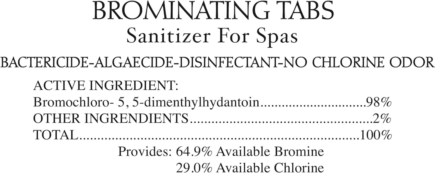 SpaChoice 1.5-Pounds 2-Pack Premium Brominating Tabs Sanitizer for Spas, Bromine Tablets for Spa Hot Tub, Made in USA